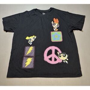 Power Puff Girls Women's Juniors XXL 19 Crochet Knit Graphic Top Cartoon Network